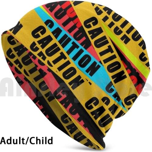 Birds Of Prey Caution Tape Beanies Knit Hat Hip Hop Birds Of Prey Quinn Black Canary Huntress Comics Bop Caution