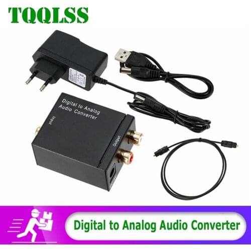 TQQLSS USB DAC Digital To Analog Adapter Optical Fiber Toslink Coaxial Signal To Analog RCA Audio Converter Amplifier Decoder