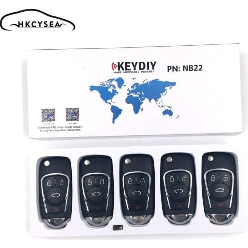 HKCYSEA 5PCS/LOT NB22 NB Series Universal Multi-functional Remote Control for KD900/KD900+/URG200 Key Programmer
