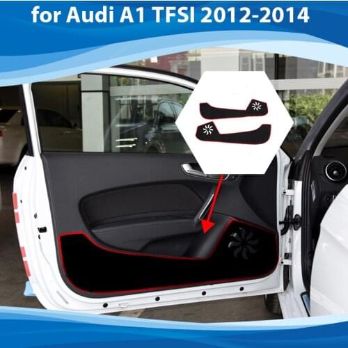 Protective Mat Side edge cover Door Inside Guard Car Door Anti Kick Pad Sticker for Audi A1 TFSI 2012-2014 Accessories