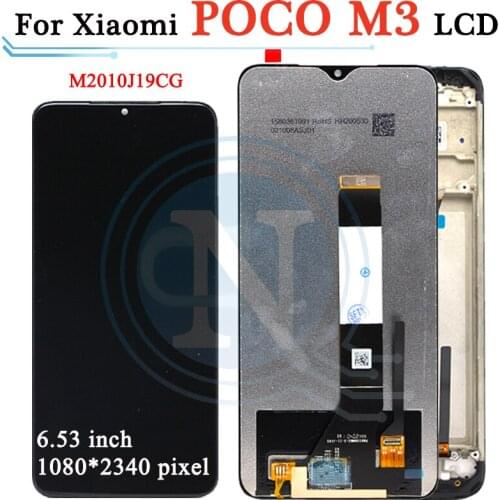 6.53" Original For Xiaomi Poco M3 lcd Display Touch Screen Digitizer Assembly Replace For Xiaomi PocoM3 M2010J19CG LCD display