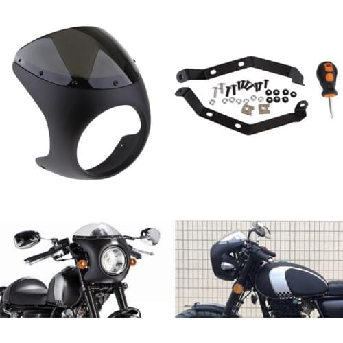 1 Set Motorcycle Headlight Fairing Cover Head Light Mask Fork Mount For 7"/16.5~18cm Round Headlight Motorcycle Accessories