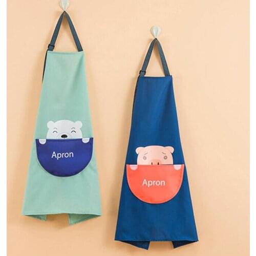 1Pcs Kitchen Cooking Apron Cute Animal Printed Home Sleeveless Aprons for Men Women Baking Accessories