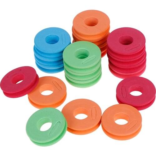 20pcs EVA Foam Spools Fishing Line Winder Hook Board Bobbin Winding Carp Lure Trace Wire Leader Holders Swivel Tackle Box