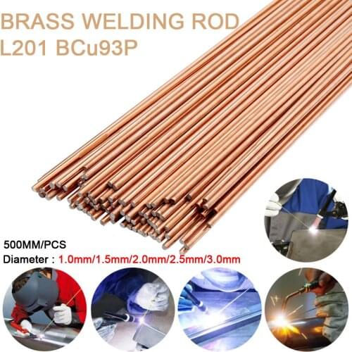 5/10/20Pcs 1.0-3.0mm*500mm Brass Welding Rod Welding Wire Bronze Electrode Soldering Rod No Need Solder Powder Welding Rod