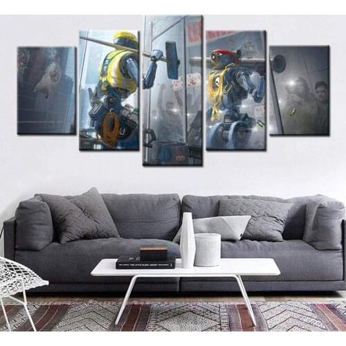 5 Piece Wall Art Canvas Anime Manga Modular Pictures Robot Fantasy Posters & Prints Modern Home Living Room Decoration Paintings