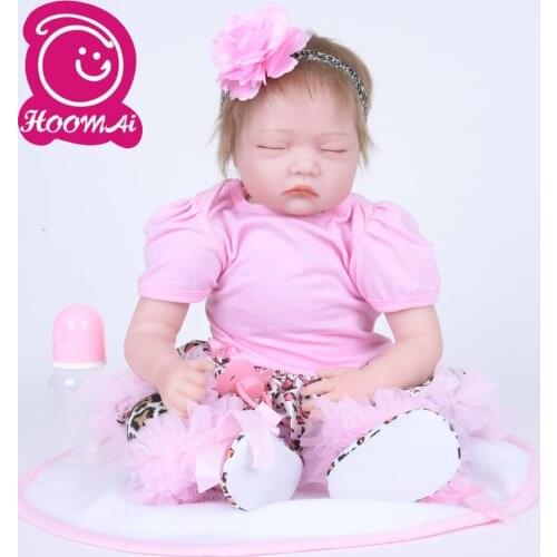 55cm Lifelike Reborn Bebe Baby Doll Cloth Body Lovely Realistic Fashion Sleeping Baby Doll Toy For Childrens Day Kid Xmas Gifts