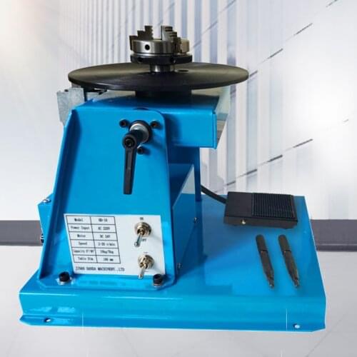80mm Chuck + HD-10 Mini Welding Positioner Turntable 3 Jaw Lathe Chuck Welding Table semi-automatic welding