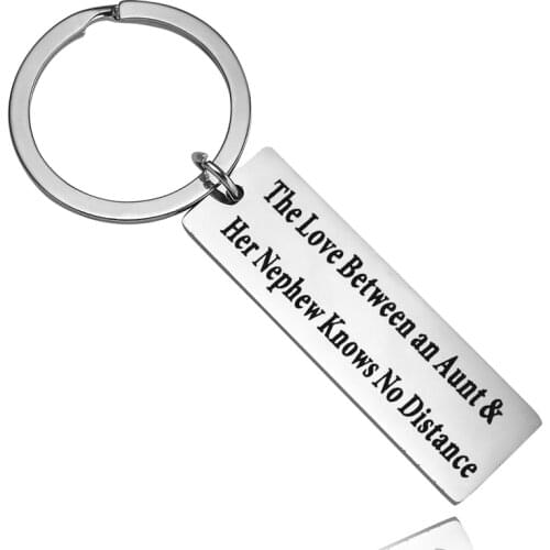 The Love Between An Aunt & Her Nephew Knows No Distance Keychain Gifts Aunt And Nephew Keyring Family Key Ring Chain Love