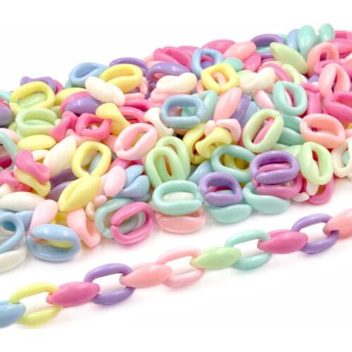 100pcs/Pack Acrylic Chain Buckle Large Hole Hook DIY Decoration Clothing Hat Handmade Necklace Bracelet Gift Crafts Material