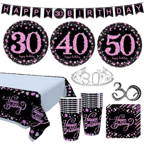 Cheer 30 40 50 Balloon Happy Birthday 30 40 50 Years Balloons 30th 40th 50th Birthday Party Decor Adults Latex Baloon 30 Birthda