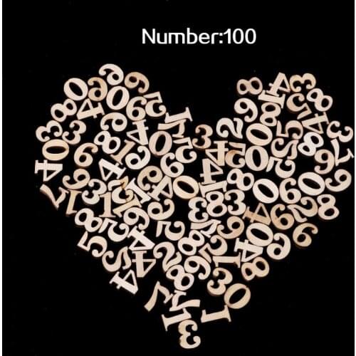 Wooden 0-9 Numbers Embellishments 15mm Scrapbooking Card Making Craft DIY Hand Made Word