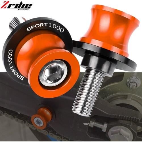 FOR DUCATI SPORT1000 SPORT 1000 2006-2014 2007 2008 2009 2010 Motorcycle CNC Swingarm Slider Spools 8MM 6MM Stand Screws Slider