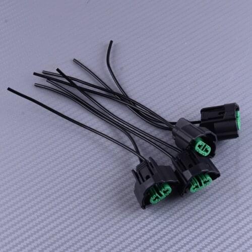 DWCX 4Pcs 12V Car Headlights Fog Light H11 Female Socket Connector Adaptor with 4" Wiring Harness