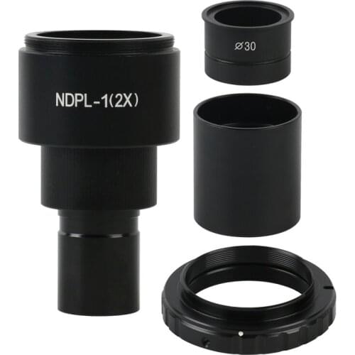 23.2mm 30 mm To T2 Mount NDPL 2X Canon Nikon EOS SLR Camera Eyepiece Adapter For Biological Microscopio Stereo Microscope
