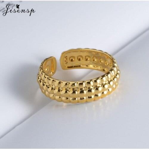 Jisensp 2021 New Arrival Geometric Width Rings for Women Couples Vintage Trendy Multilayer Beads Bohemian Jewelry Party Gifts