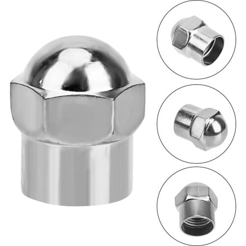 100pcs Car Valve Stem Caps Tire Cover Chrome Plated 9mm Diameter Plastic Automotive Motorcycle Truck 4x4 Accessories Decoration