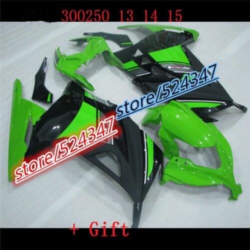 For Kawasaki NINJA300 EX300 Ninja 300 13-17 NINJA Sticker Fairing Kit Fit ABS Plastic Racing Fairing High Quality 13 14 15 16