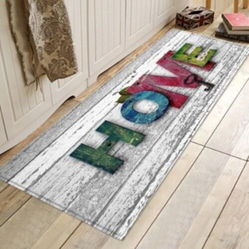 Kitchen Mat Entrance Doormat for Living Room Non-Slip Bathroom Bedside Floor Mat Home Decor Long Print Washable Modern Carpet