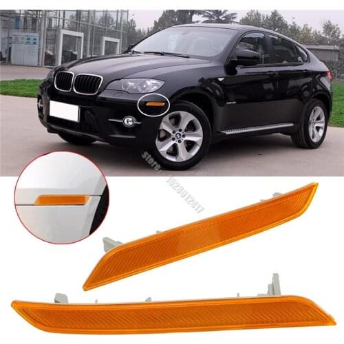 Left Right Pair Clear White Side Marker Reflector 63147187087 63147187088 For BMW X6 E71 E72 2008-2014 Car styling