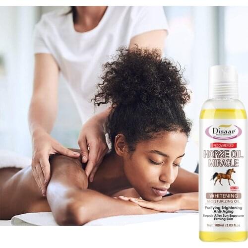 Horse Oil Whitening Moisturizing Head Neck Shoulder Leg Relax Massage Oil Soften Horny Improve Dryness Firming Skin Body Oil