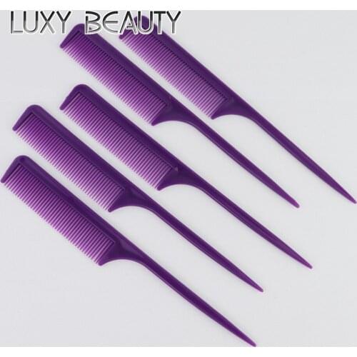 LUXY BEAUTY Salon Hair Styling Smooth Hair Brush Tip Tail Comb 1pcs Trim Hair Professional Separation Purple