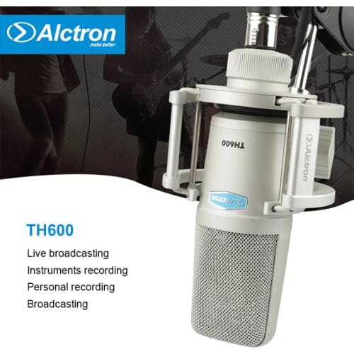 Alctron TH600 Microphone Condenser Mic Recording Studio Microphone for Live Broadcast Studio YouTube Video Radio computer