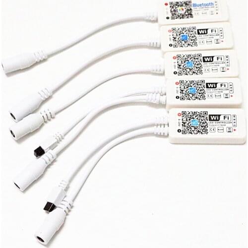 DC 5V 12V 24V Mini Bluetooth / WiFi LED RGB / RGBW Controller iOS Android APP 24Key IR Remote Controler for 3528 5050 LED Strip