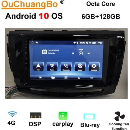 Ouchuangbo multimedia player radio for GWM great wall wingle 6 steed 2014-2017 with android 10 system 6GB+128GB Right driving