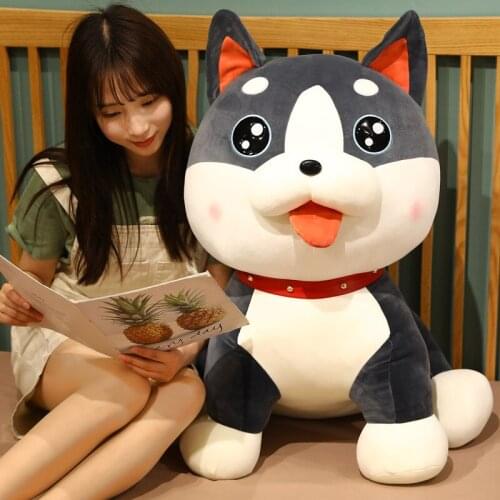 1pc 55CM Cute Husky Plush Toy Soft Stuffed Cartoon Dog Doll Home Decor Sleeping Pillow Birthday Xmas Gift For Children Boys