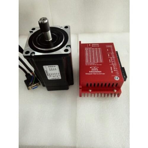 NEMA24 60mm 2phase closed loop stepper motor 3Nm(429oz-in) YK260EC86E1-KZ01 shaft diameter 8mm with driver SSD2608H