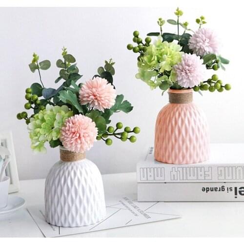 Nordic Flower Vase Home Decoration Creative Vases for Flowers Pot Wedding Decoration Tabletop Flower Plant Basket Bonsai Decor