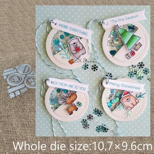 New Design Craft Metal Cutting Die die cuts label tag combination decoration scrapbook Album Paper Card Craft Embossing die cuts