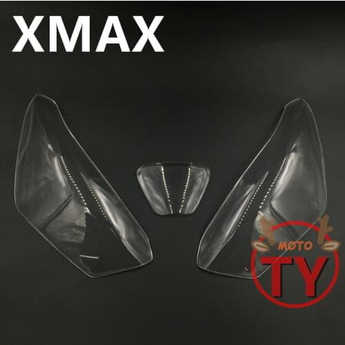 Transparent and clear XMAX New Motorcycle For Yamaha X MAX 300 2016 2017 2018 Headlight Screen Protective Cover lampshade
