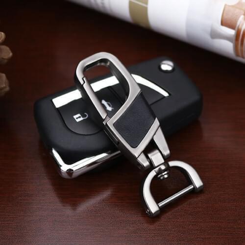 Luxury Metal Car Key Ring Chain Holder Leather Keyring Keychain For VW Skoda Seat Mazda Hyundai Kia Audi Bmw Mercedes Benz Honda