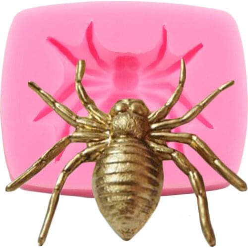 Spider Silicone Mold Cupcake Topper Fondant Cake Decorating Tools Chocolate Gumpaste Molds Candy Making Mould Resin Clay Moulds