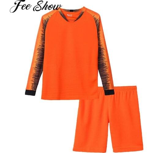 2Pcs Kids Girls Boys Sport Suit Gym Running Sets Long Sleeves Breathable Net Sport Tops and Shorts Set Football Tracksuit Outfit