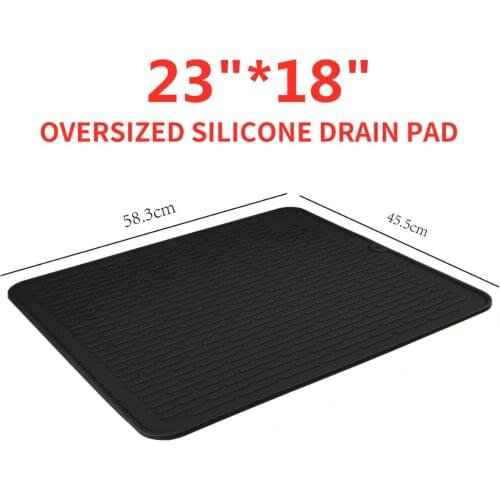 Drying Mats Super Large Heat Insulation Soft Silicone Cups Dishes Protector Sink Mat Kitchen Home Drain Pad Table Placemat