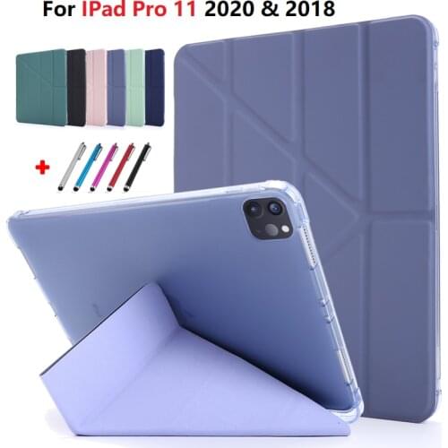 Smart Thin Case For iPad Pro 11 2018 Cover Slim PU Leather Back Stand cover for iPad Pro 11 case 2020 Case With Pencil Holder