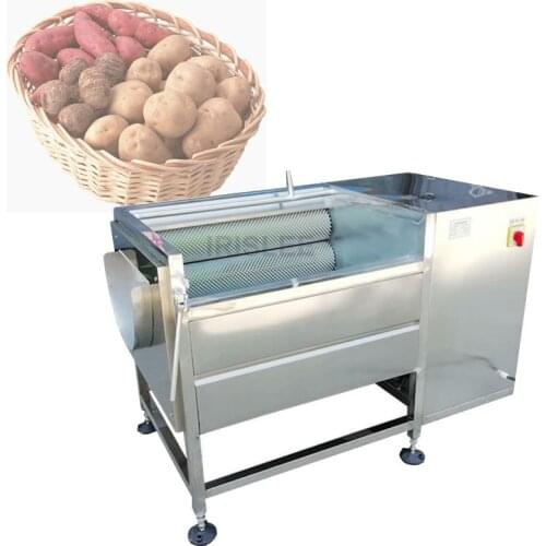 Factory Price Fruit Vegetable Brush Washing Equipment Cassava Cleaning Ginger Washer Industrial Potato Peeling Machine