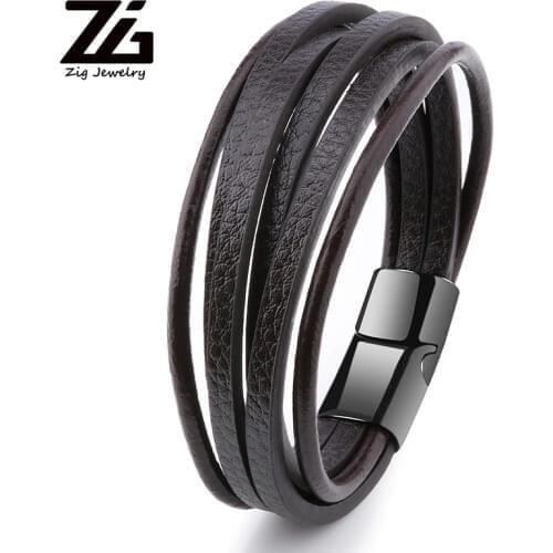 ZG Men's Leather Bracelets