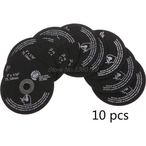 10pcs/Set 1.8mm Circular Resin Grinding Wheel Saw Blades Cutting Wheel Disc For Metal Cutting Wholesale&DropShip