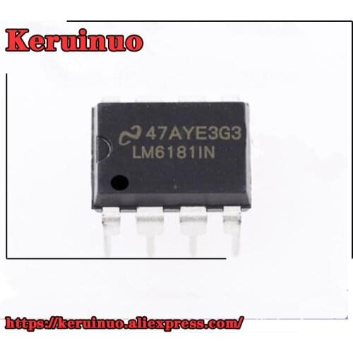 10PCS/lot NEW ORIGINAL LM6181IN LM6181 DIP8 CURRENT FEEDBACK AMP 100MHZ