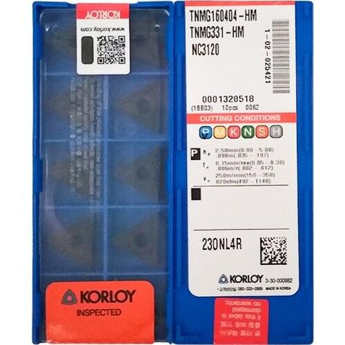 TNMG160404-HM NC3120 100% KORLOY Original carbide insert with the best quality 10pcs/lot free shipping