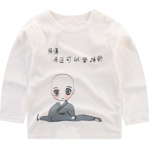 2019 baby boy clothes tshirt cartoon monk long sleeve t shirt kids clothing t-shirt cotton children clothe boy tops tshirt