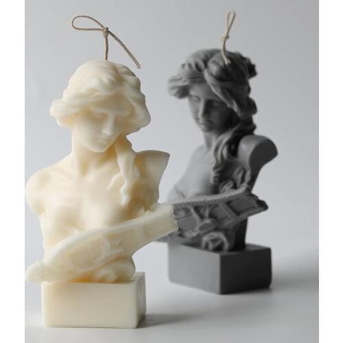 3D Candle Mold 15cm Ancient Greek Statue Silicone Mould Art Goddess Suit for Making Plaster Aroma Candle