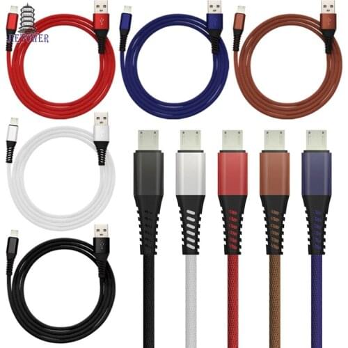 500 pcs lot Hi-Tensile For Lightning/Micro USB/typec Cable Durable Nylon Braided Data Sync Charger Cables For iPhone X 7 8 Cable