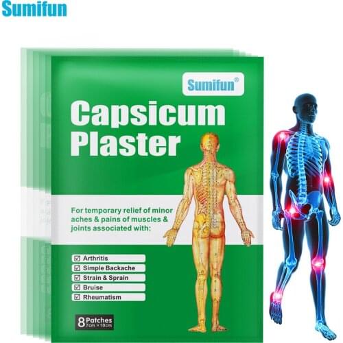 Sumifun 8/24pcs Capsicum Pain Relief Patch Muscle Strain Sprain Backache Wrist Lumbar Arthritis Joints Pain Killer Plaster