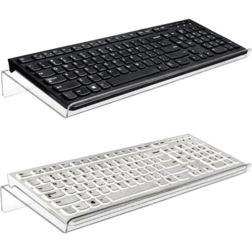 Acrylic Computer Keyboard Holder Clear Tilted Keypad Stand for Office Home R9JB