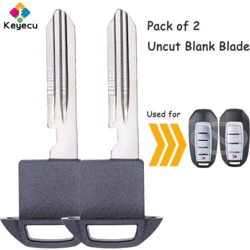 KEYECU 2 Pieces Smart Remote Insert Emergency Car Blank Key Blade for Infiniti QX60 QX50 Q50 Q60 2019 2020 Fob FCC ID: KR5TXN7